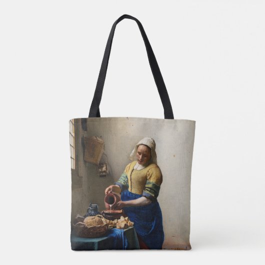 Johannes Vermeer - The Milkmaid Tote Bag (Achterkant)