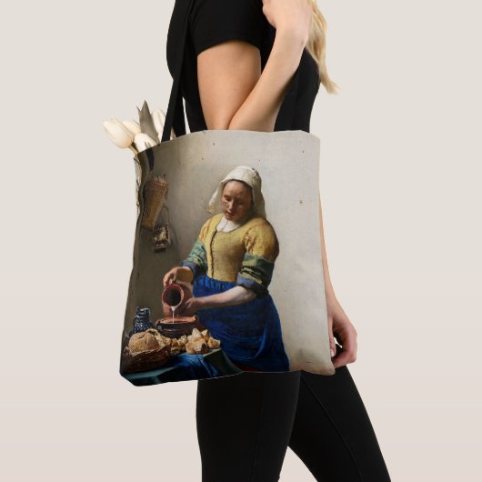 Johannes Vermeer - The Milkmaid Tote Bag (Dichtbij)