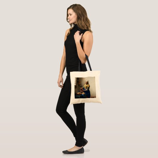 Johannes Vermeer - The Milkmaid Tote Bag (Voorkant (model))