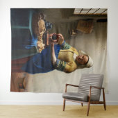 Johannes Vermeer - The Milkmaid Wandkleed (In Situ (horizontaal))