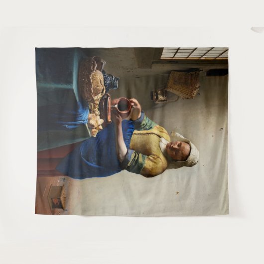 Johannes Vermeer - The Milkmaid Wandkleed (Voorkant (horizontaal))