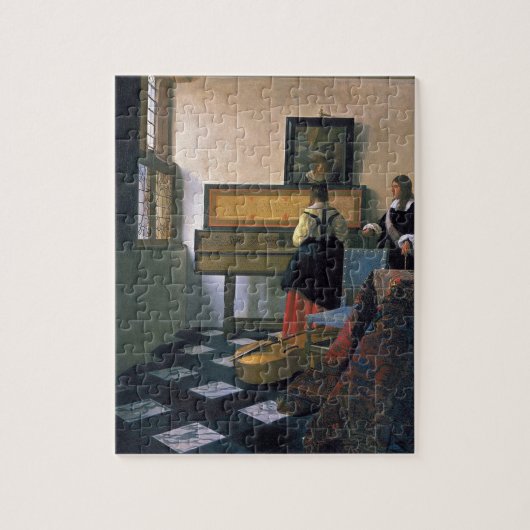 Johannes Vermeer - The Music Lesson Legpuzzel (Verticaal)