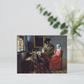 Johannes Vermeer The Wine Glass Briefkaart (Staand voorkant)