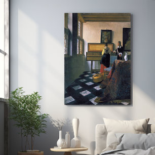 Johannes Vermeer, uit Delft, De Muziekles Poster