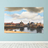Johannes Vermeer / Uitzicht op Delft / 1660-1 / Canvas Afdruk (Insitu (Houten vloer))