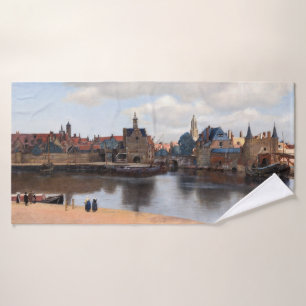 Johannes Vermeer - Uitzicht van Delft Bad Handdoek
