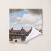 Johannes Vermeer - Uitzicht van Delft Bad Handdoek (Wasdoekje)