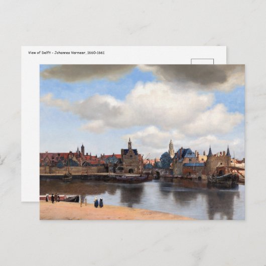 Johannes Vermeer - Uitzicht van Delft Briefkaart (Voorkant / Achterkant)