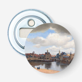 Johannes Vermeer - Uitzicht van Delft Button Flesopener