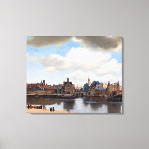Johannes Vermeer - Uitzicht van Delft Canvas Afdruk