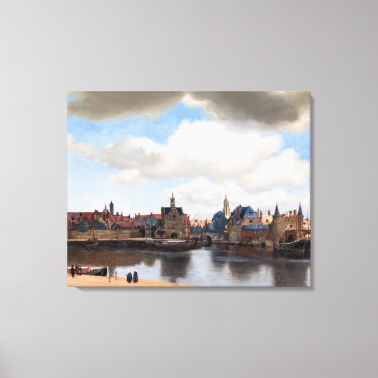 Johannes Vermeer - Uitzicht van Delft Canvas Afdruk (Voorkant)