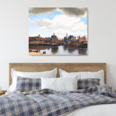 Johannes Vermeer - Uitzicht van Delft Canvas Afdruk (Insitu (Slaapkamer))