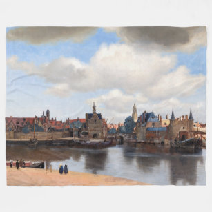 Johannes Vermeer - Uitzicht van Delft Fleece Deken