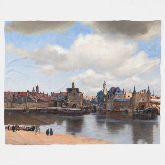Johannes Vermeer - Uitzicht van Delft Fleece Deken (Voorkant (Horizontaal))