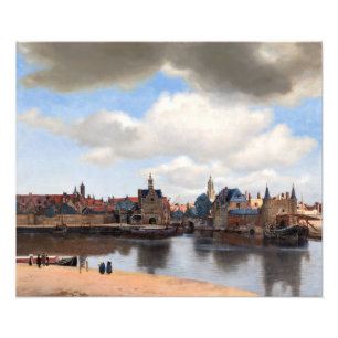 Johannes Vermeer - Uitzicht van Delft Foto Afdruk