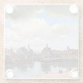 Johannes Vermeer - Uitzicht van Delft Glazen Onderzetter (Achterkant)