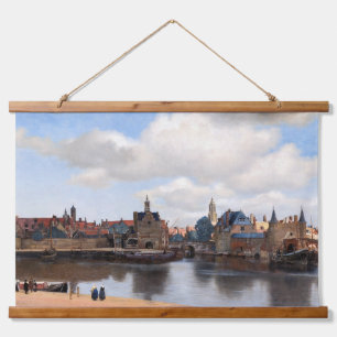 Johannes Vermeer - Uitzicht van Delft Hangend Wandkleed