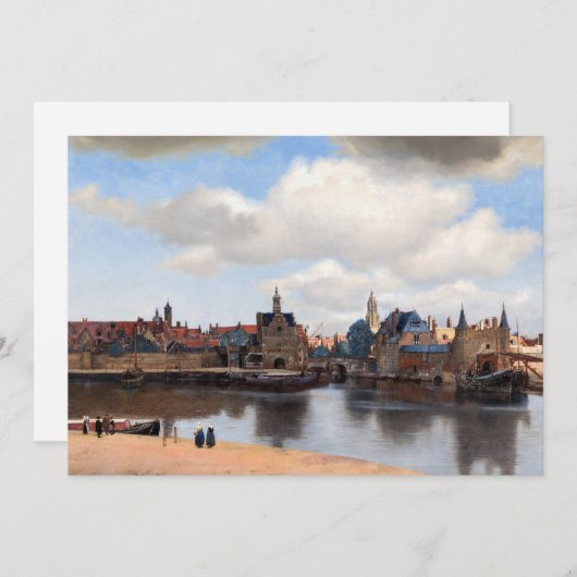 Johannes Vermeer - Uitzicht van Delft Kaart (Voorkant / Achterkant)