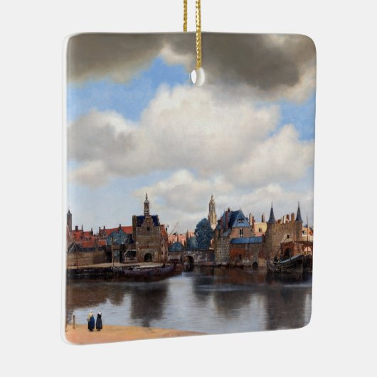 Johannes Vermeer - Uitzicht van Delft Keramisch Ornament (Rechts)