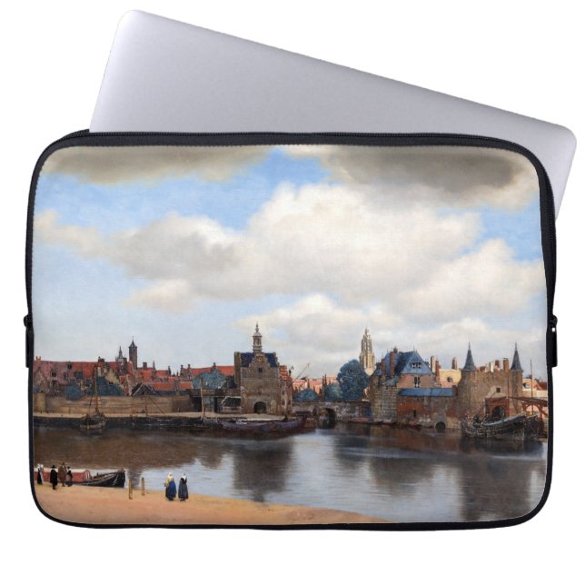 Johannes Vermeer - Uitzicht van Delft Laptop Sleeve (Voorkant)