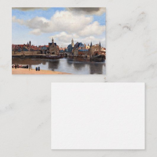 Johannes Vermeer - Uitzicht van Delft Notitiekaartje (Voorkant / Achterkant)