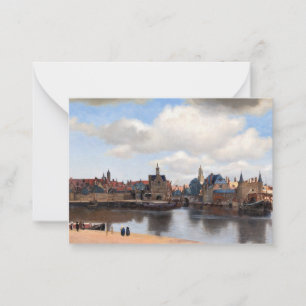 Johannes Vermeer - Uitzicht van Delft Notitiekaartje