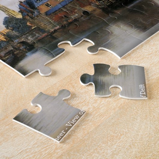 Johannes Vermeer - Uitzicht van Delft puzzle Legpuzzel (Zijkant)