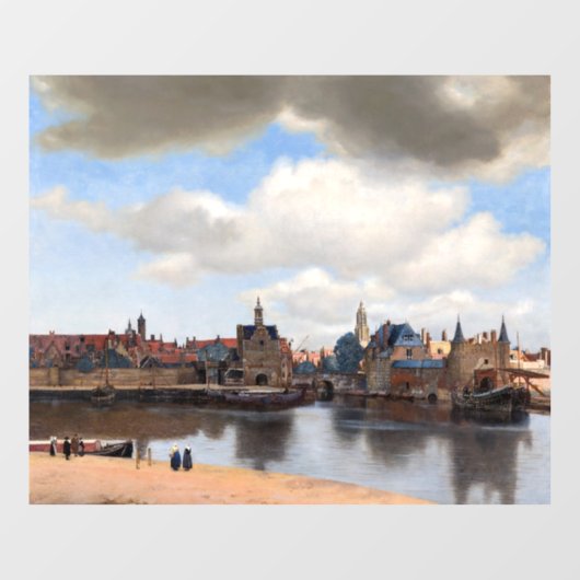 Johannes Vermeer - Uitzicht van Delft Raamsticker (Vel)