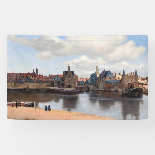 Johannes Vermeer - Uitzicht van Delft Spandoek (Horizontaal)