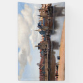 Johannes Vermeer - Uitzicht van Delft Spandoek (Verticaal)