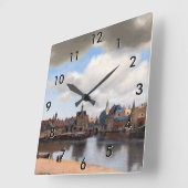 Johannes Vermeer - Uitzicht van Delft Vierkante Klok (Hoek)