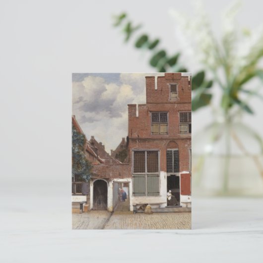 Johannes Vermeer, Uitzicht van Huizen in Delft Briefkaart (Staand voorkant)