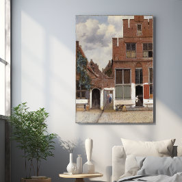 Johannes Vermeer, Uitzicht van Huizen in Delft Foto Afdruk