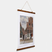 Johannes Vermeer, Uitzicht van Huizen in Delft Hangend Wandkleed (Gebogen)