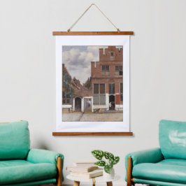 Johannes Vermeer, Uitzicht van Huizen in Delft Hangend Wandkleed