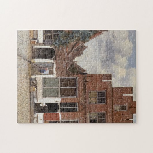 Johannes Vermeer, Uitzicht van Huizen in Delft Legpuzzel (Horizontaal)