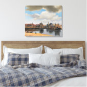 Johannes Vermeer, van Deft, Uitzicht Delft Canvas Afdruk (Insitu (Slaapkamer))