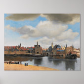 Johannes Vermeer, van Deft, Uitzicht Delft Folie Afdrukken (Voorkant)