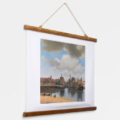 Johannes Vermeer, van Deft, Uitzicht Delft Hangend Wandkleed (Gebogen)