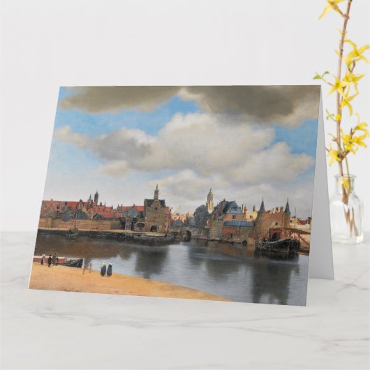 Johannes Vermeer, van Deft, Uitzicht Delft Kaart (Gele Bloem)