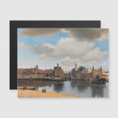 Johannes Vermeer, van Deft, Uitzicht Delft Magnetische Uitnodiging (Voorkant / Achterkant)