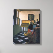 Johannes Vermeer, van Delft, De muzieklessen Canvas Afdruk (Voorkant)