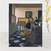 Johannes Vermeer, van Delft, De muzieklessen Kaart (Gele Bloem)