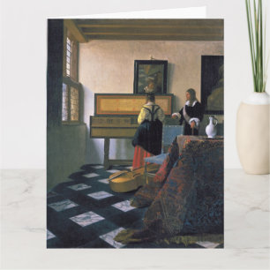 Johannes Vermeer, van Delft, De muzieklessen Kaart