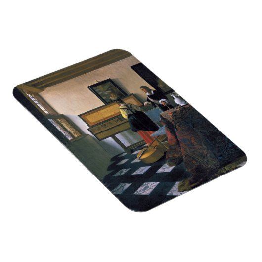 Johannes Vermeer, van Delft, De muzieklessen Magneet (Rechterzijde)
