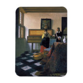 Johannes Vermeer, van Delft, De muzieklessen Magneet (Verticaal)