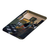 Johannes Vermeer, van Delft, De muzieklessen Magneet (Linkerzijde)