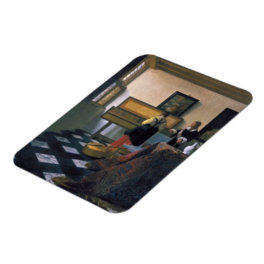 Johannes Vermeer, van Delft, De muzieklessen Magneet (Linkerzijde)