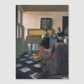 Johannes Vermeer, van Delft, De muzieklessen Magnetische Uitnodiging (Voorkant)