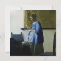 Johannes Vermeer - Vrouw in Blauw Leest een brief